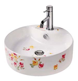 手繪潔具讓盥洗室藏萬種風情