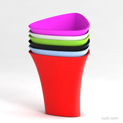 KitmanKeung三角形垃圾簍