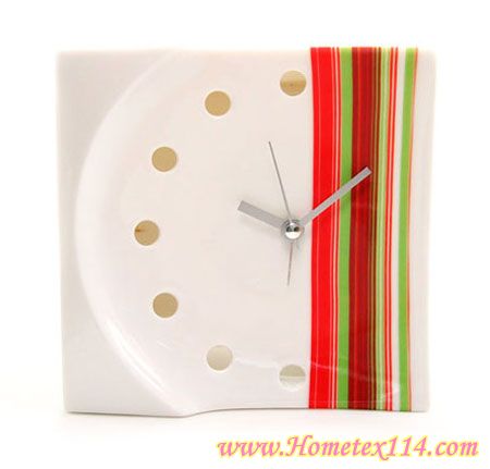 時尚瓷器桌鐘,夏季純白誘惑