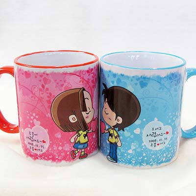 卡通情侶杯讓生活甜蜜又溫馨