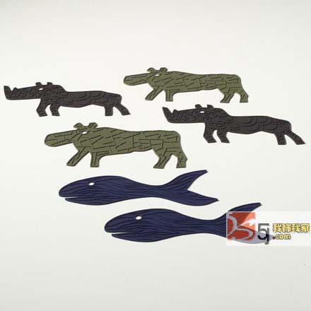 活潑可愛動物樂園隔熱墊