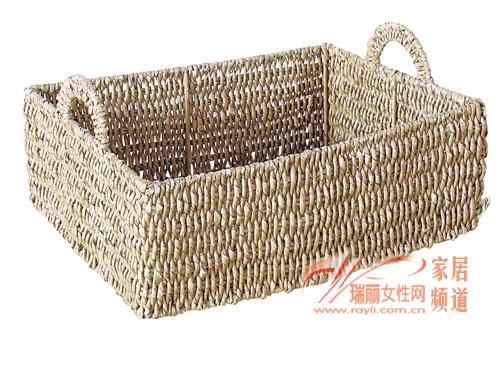 沉穩色調籃筐時尚收納組合