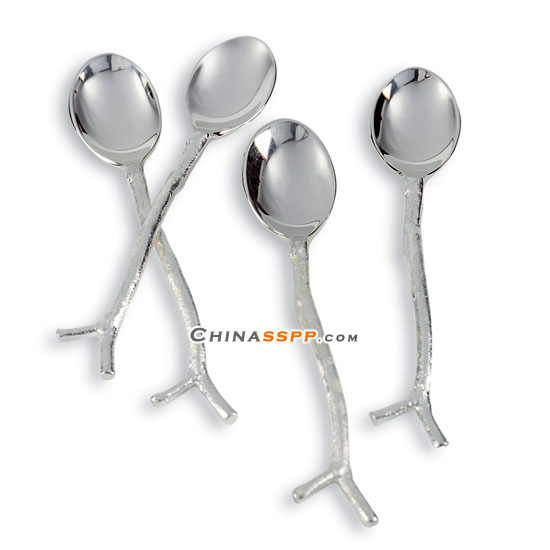 銀制個性餐具樹枝細節設計