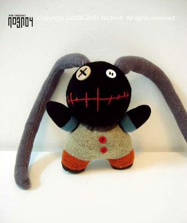 用襪子做的超可愛卡通娃娃