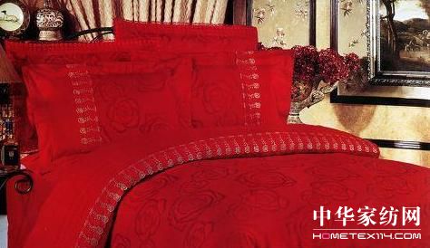 千榕家紡婚慶床品牛年紅紅火火
