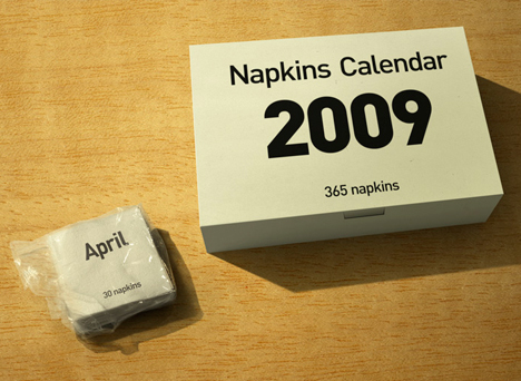 日歷餐巾紙 別浪費時間