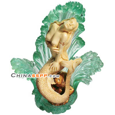 歐式風(fēng)尚美人魚家居雕刻裝飾(一)