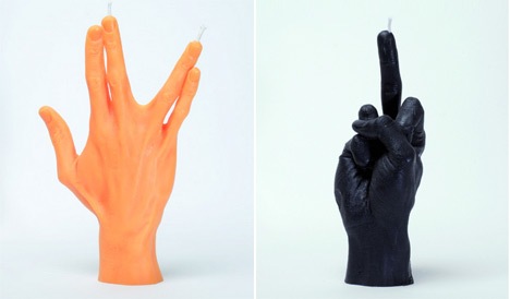 隨意抽用垃圾桶 不錯(cuò)的懶人設(shè)計(jì) 惟妙惟肖的手勢(shì)蠟燭