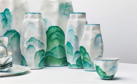 1 充滿美感的紙藝瓷器山水器皿