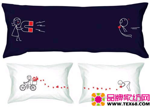 時(shí)尚情侶枕頭透露濃濃愛意