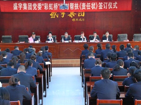 盛宇集團黨委舉行“彩虹橋”結(jié)對幫扶《責(zé)任狀》簽訂儀式