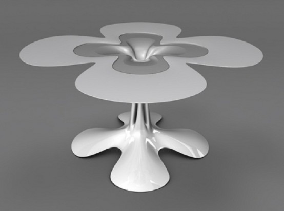 前衛設計金屬質感的未來風格家具