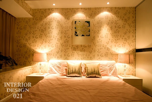 木刻花朵裝飾墻溫馨的荷風雅室