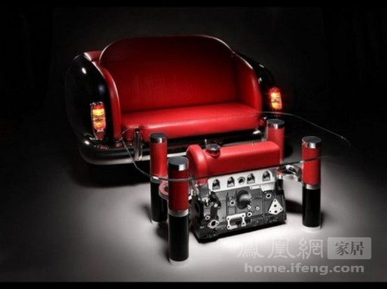 引擎顫動名車造型的沙發套裝(上)