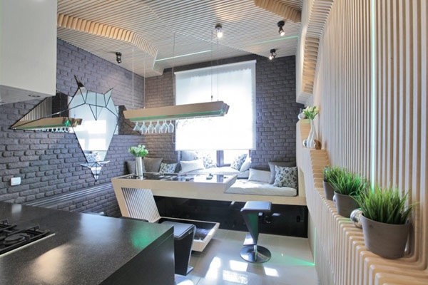 廚房也炫目動感美學的餐廚設計