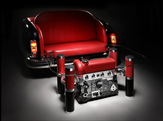 汽車零件組裝而成的新奇家具