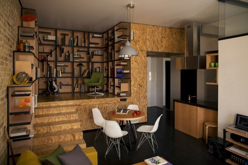 年輕夫婦頗具動感的現代公寓設計