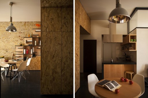 年輕夫婦頗具動感的現代公寓設計