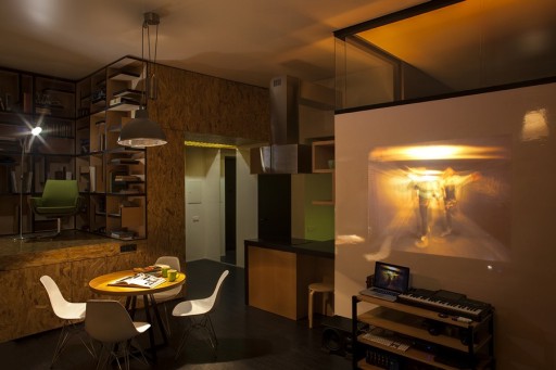 年輕夫婦頗具動感的現代公寓設計