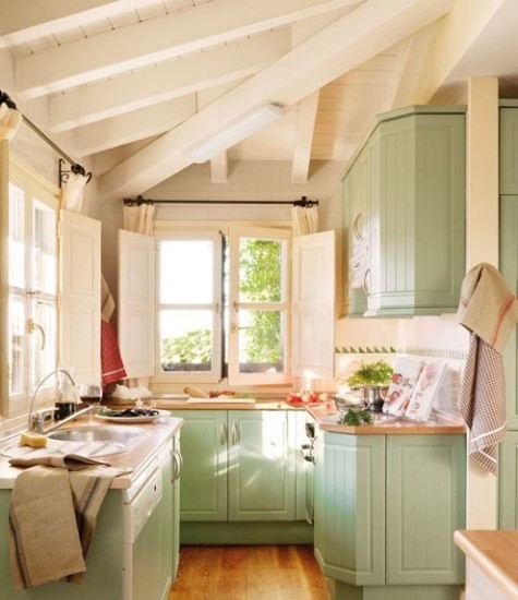 夏日田園風清新小廚房設計推薦