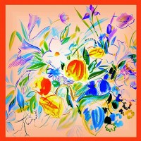 數碼印花絲巾